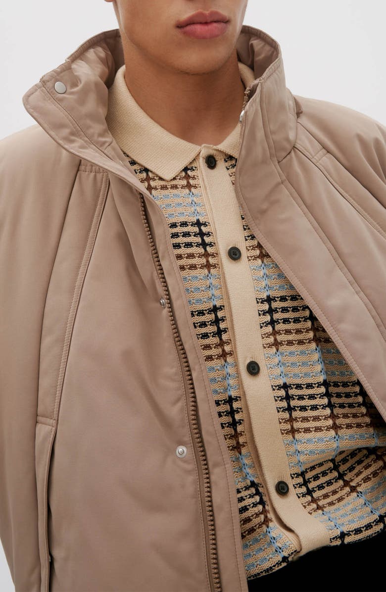 Noize Puffer Bomber Jacket, Alternate, color, Sand