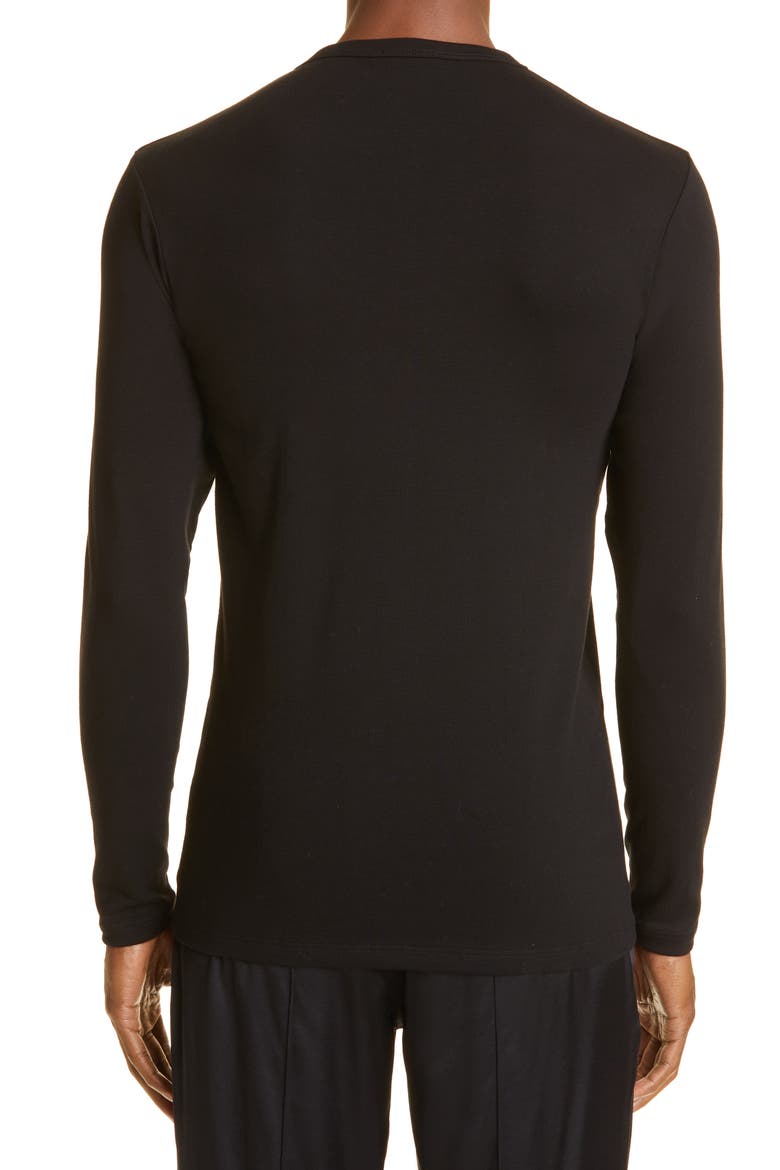 Cotton Knit Henley, Alternate, color, BLACK