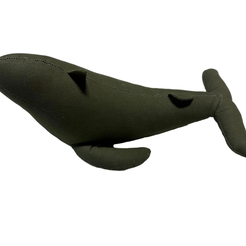 Vintage Fabric Stuffed Whale