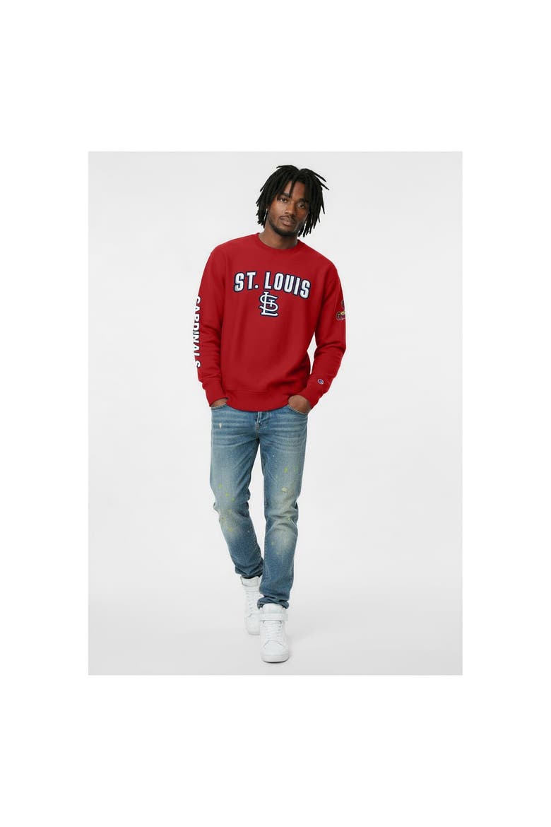 Men's Champion  Red St. Louis Cardinals Reverse Weave Chenille Sweatshirt, Main, color, Red