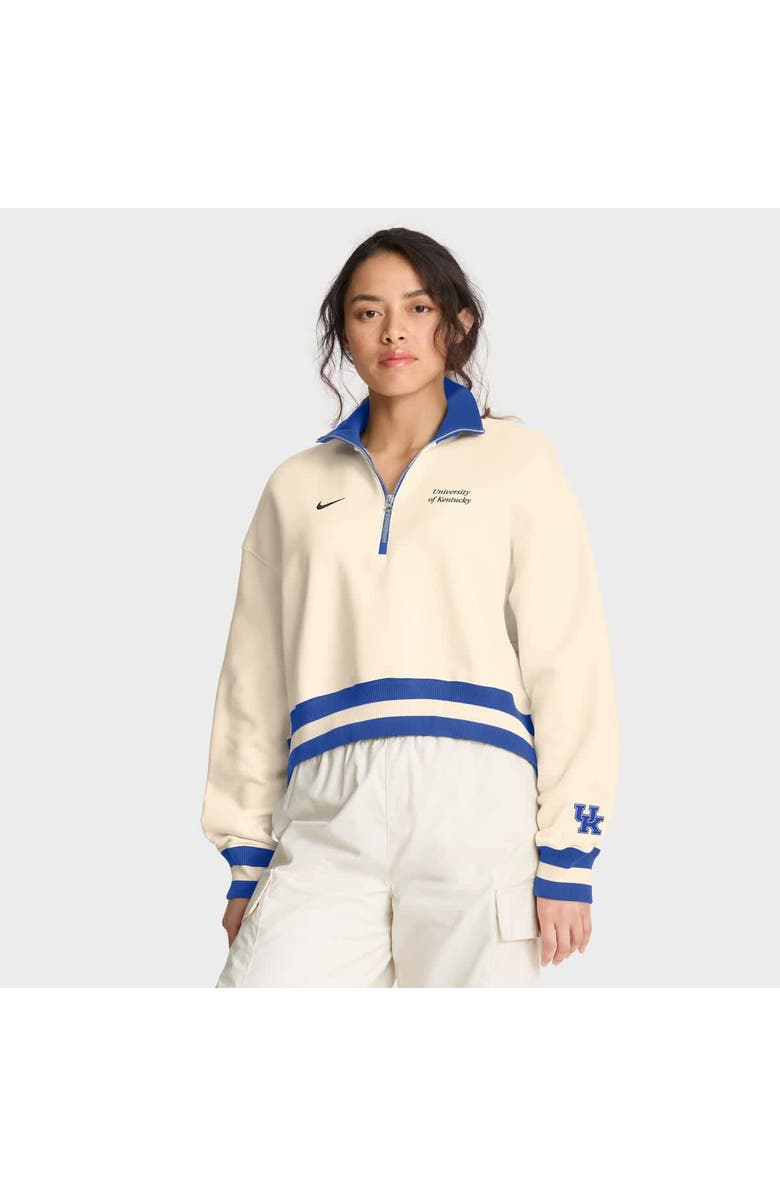 Nike Women's Nike Tan Kentucky Wildcats Legacy Half-Zip Sweatshirt, Main, color, Cream