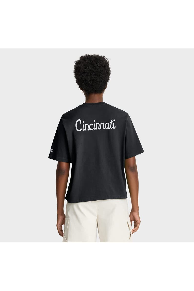 Women's Nike Black Cincinnati Bengals Rewind Pocket Boxy T-Shirt, Alternate, color, Black
