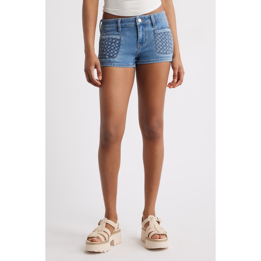 Ptcl Marina Woven Pocket Denim Shorts In Blue