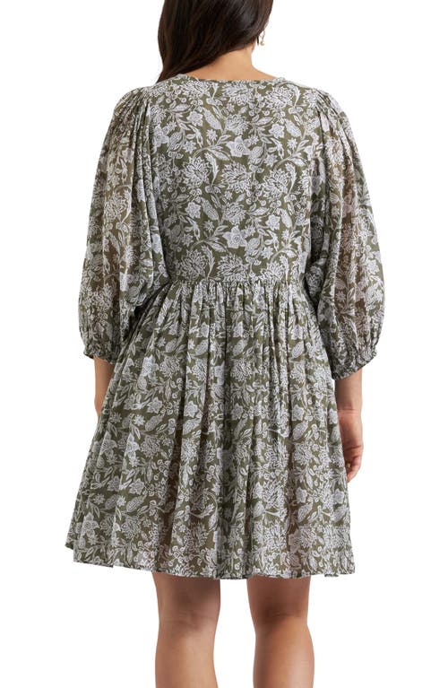 RIPE MATERNITY RIPE MATERNITY CALI LONG SLEEVE COTTON MATERNITY/NURSING DRESS