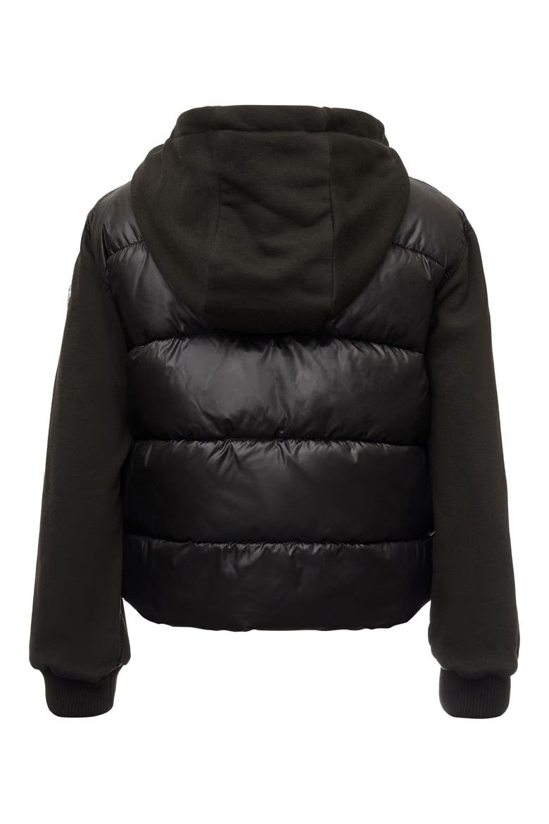 Kids' Hybrid Puffer Jacket, Alternate, color, BLACK