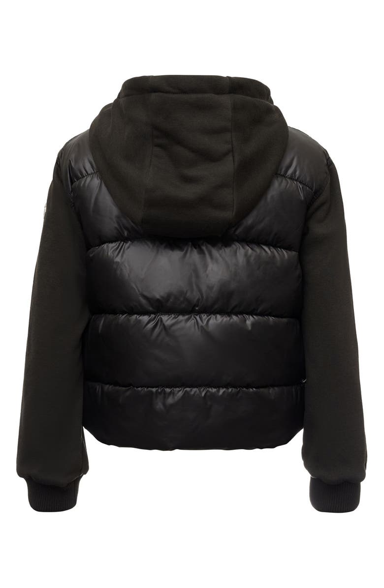 Michael Kors Kids' Satin Hybrid Jacket, Alternate, color, Black