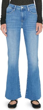 FRAME Le Easy Flare Raw Hem Jeans