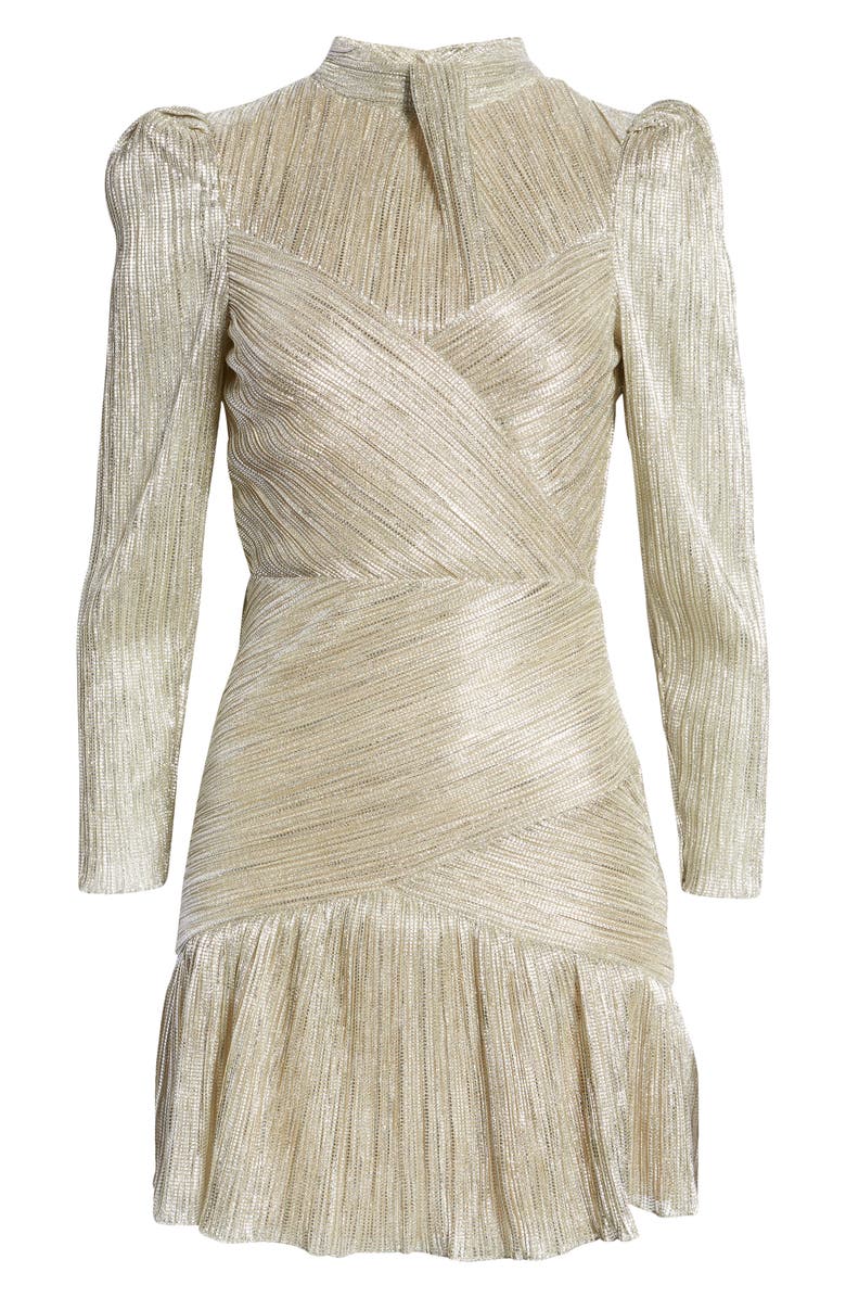 Saylor Saydee Metallic Long Sleeve Minidress, Alternate, color, 