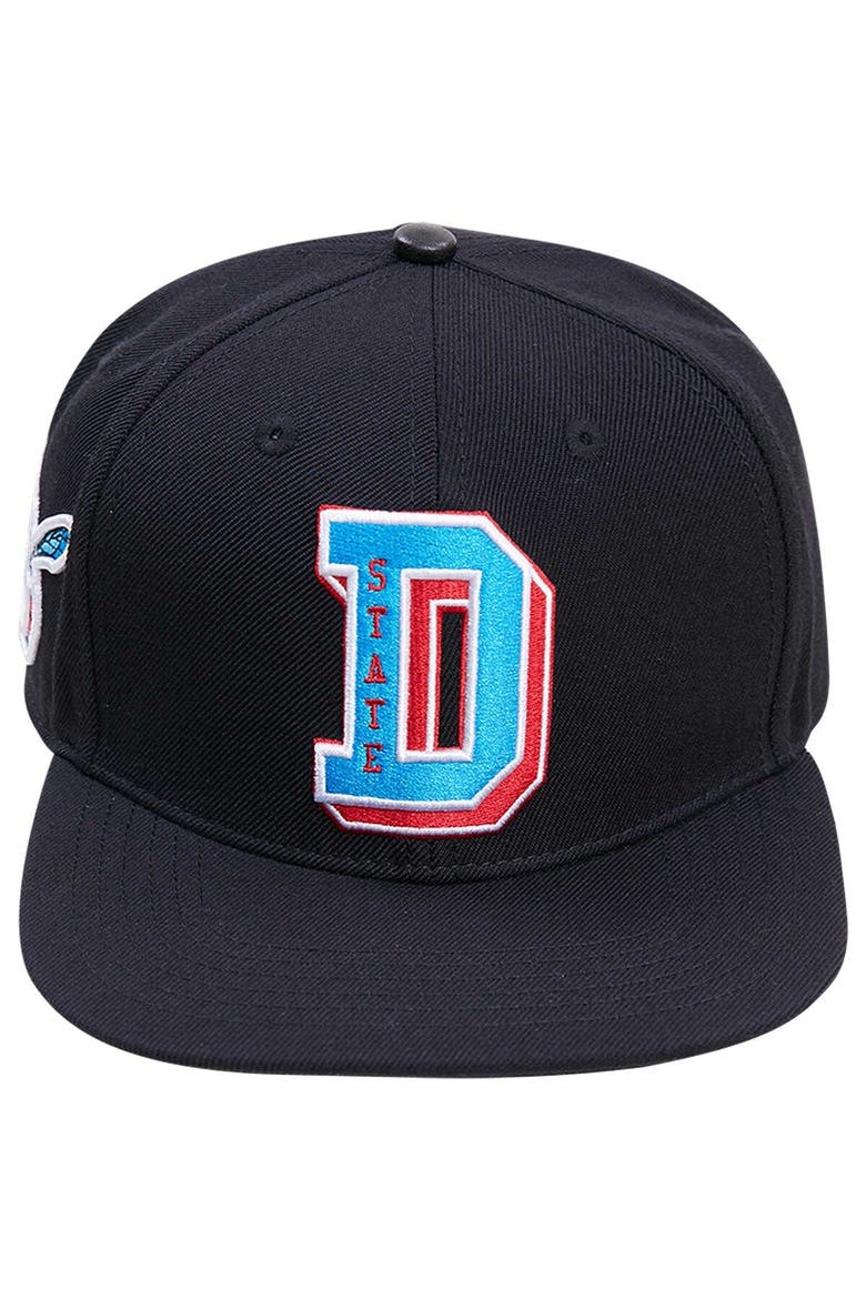 Men's Pro Standard Black Delaware State Hornets Arch Over Logo Evergreen Snapback Hat, Alternate, color, Black
