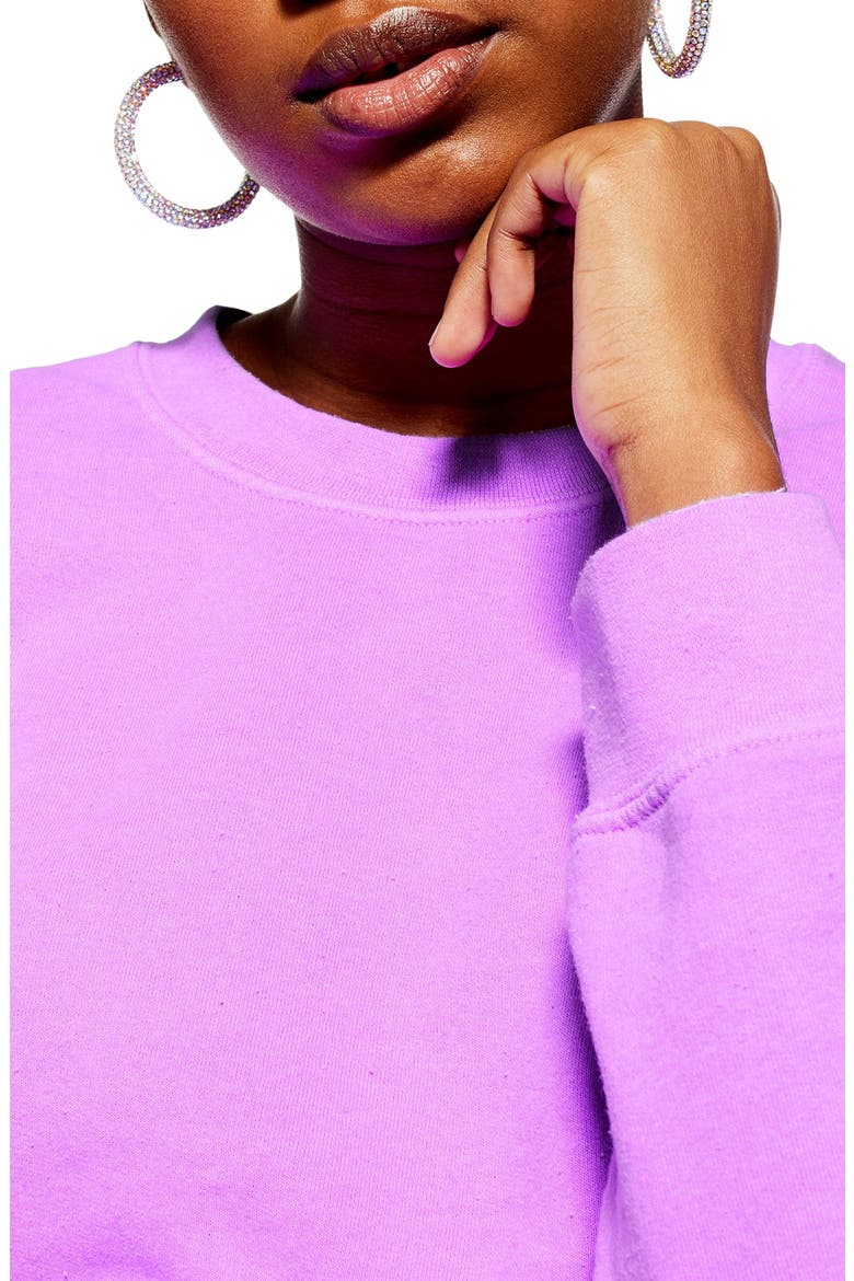 Washed Neon Sweatshirt, Alternate, color, PURPLE