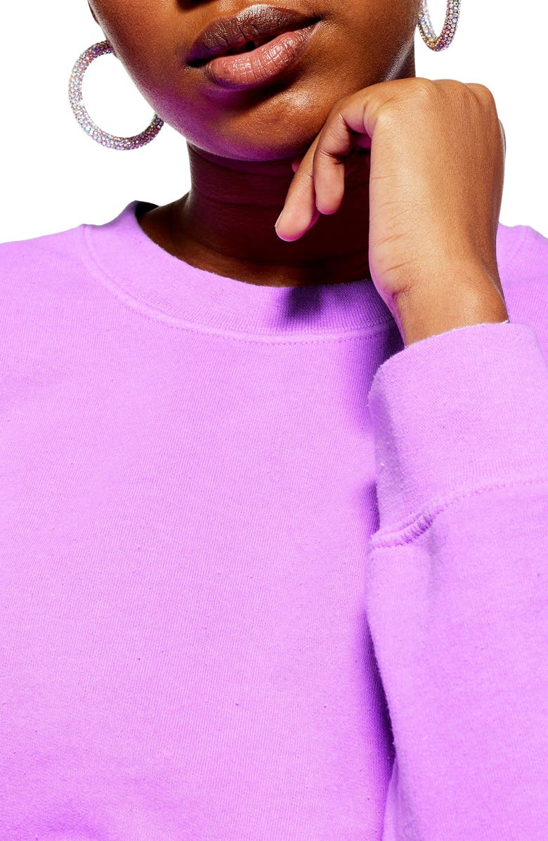 Topshop Washed Neon Sweatshirt, Alternate, color,