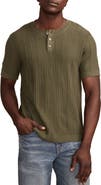 Lucky Brand Short Sleeve Henley Sweater