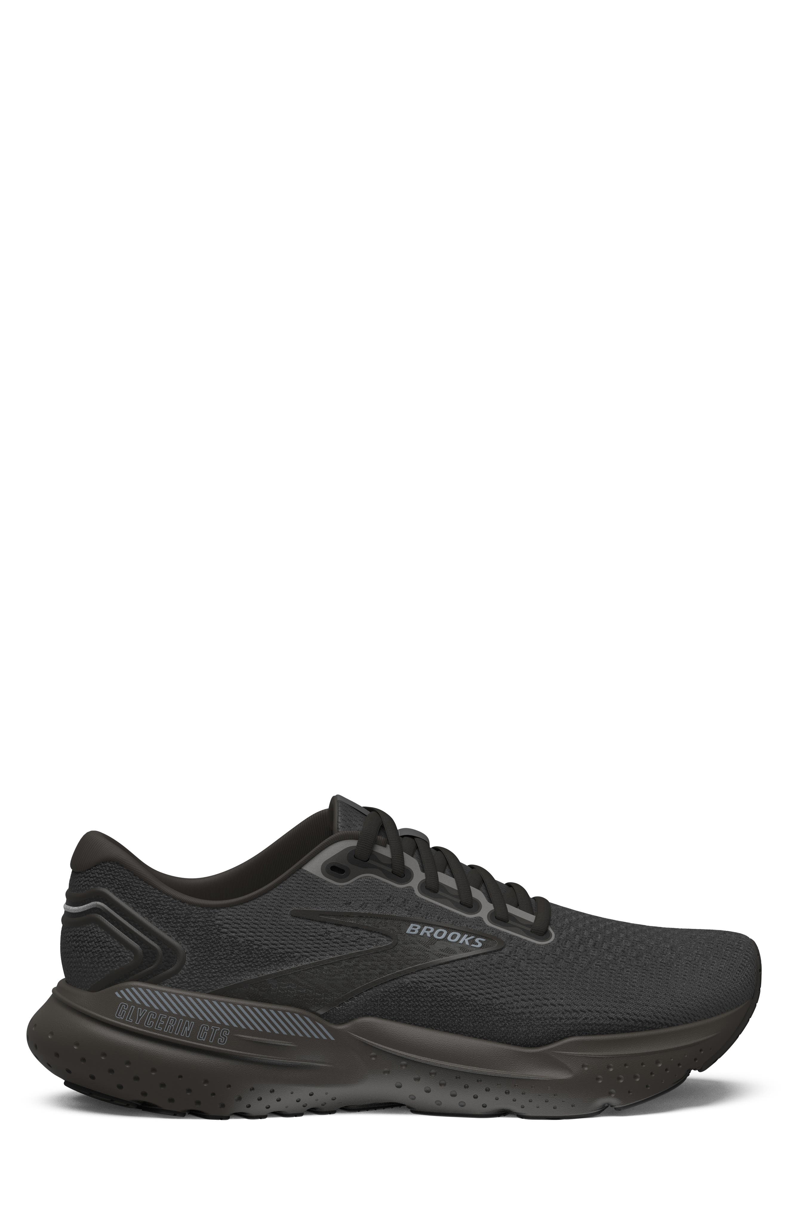 Glycerin GTS 21 Running Shoe, Alternate, color, BLACK/ BLACK/ EBONY