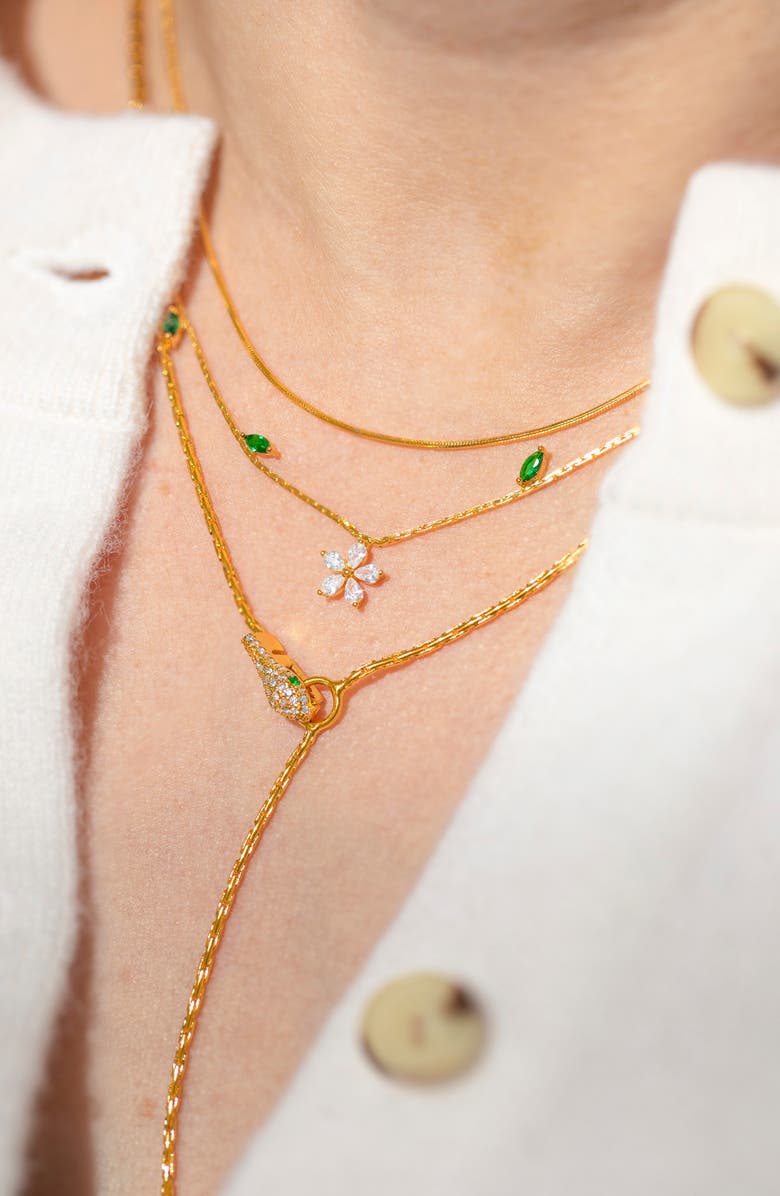 Girls Crew Fresh Bloom Necklace, Alternate, color, Gold