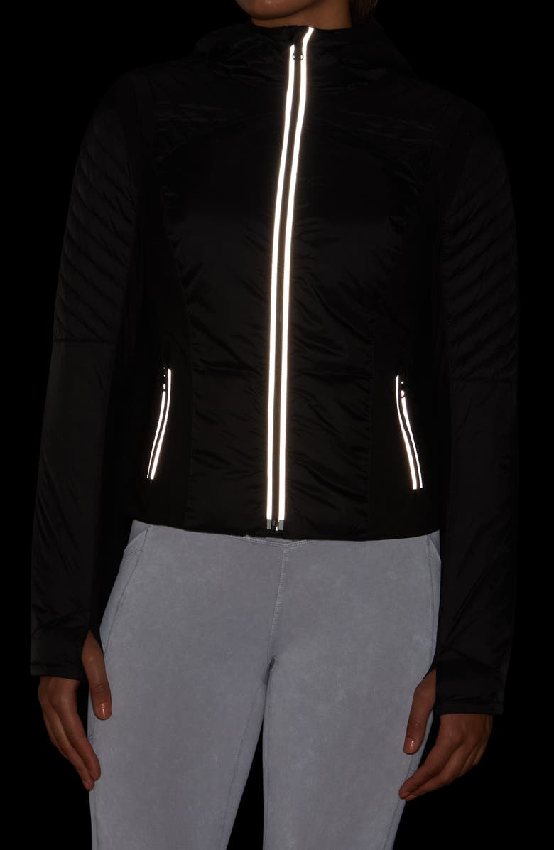 Blanc Noir Packable Down Hooded Jacket, Alternate, color, 