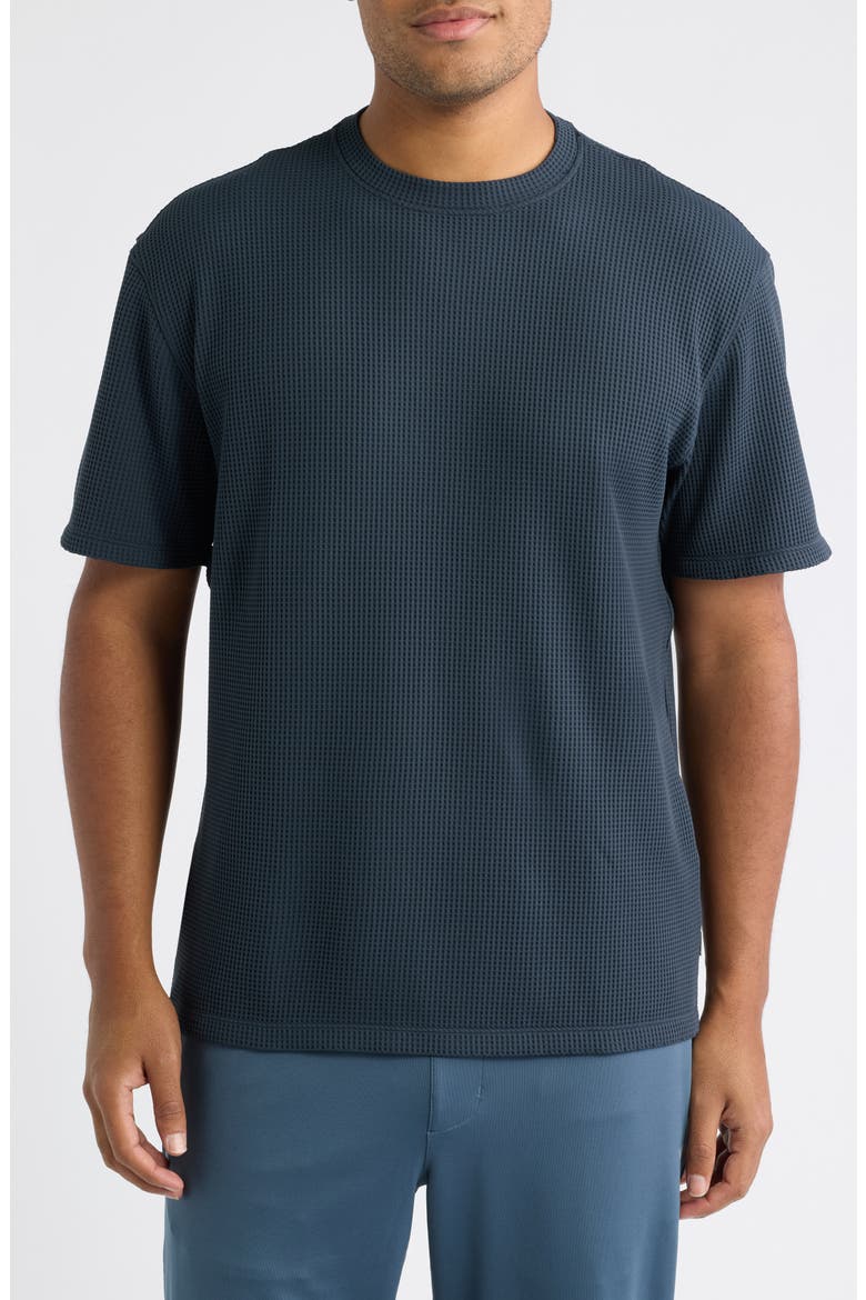 Lightweight Tech Waffle T-Shirt, Main, color, NAVY