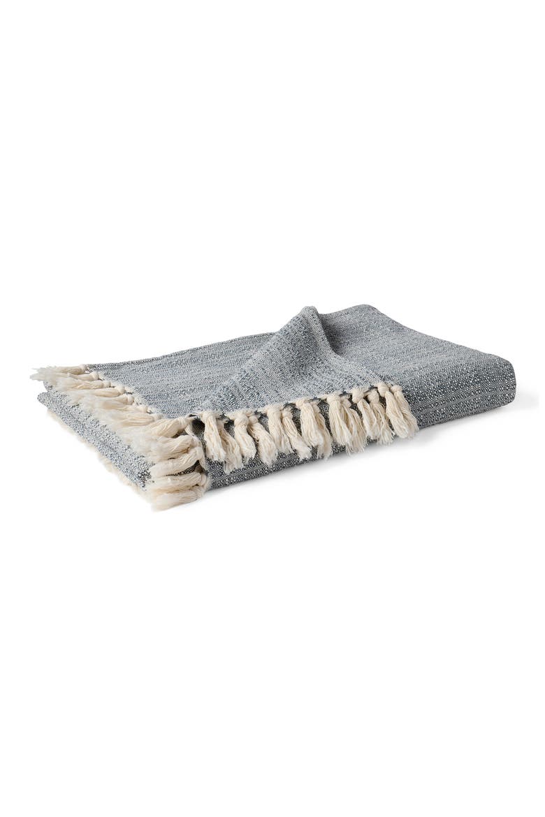 Lido Organic Cotton Throw Blanket, Main, color, UNDYED W/ GULF