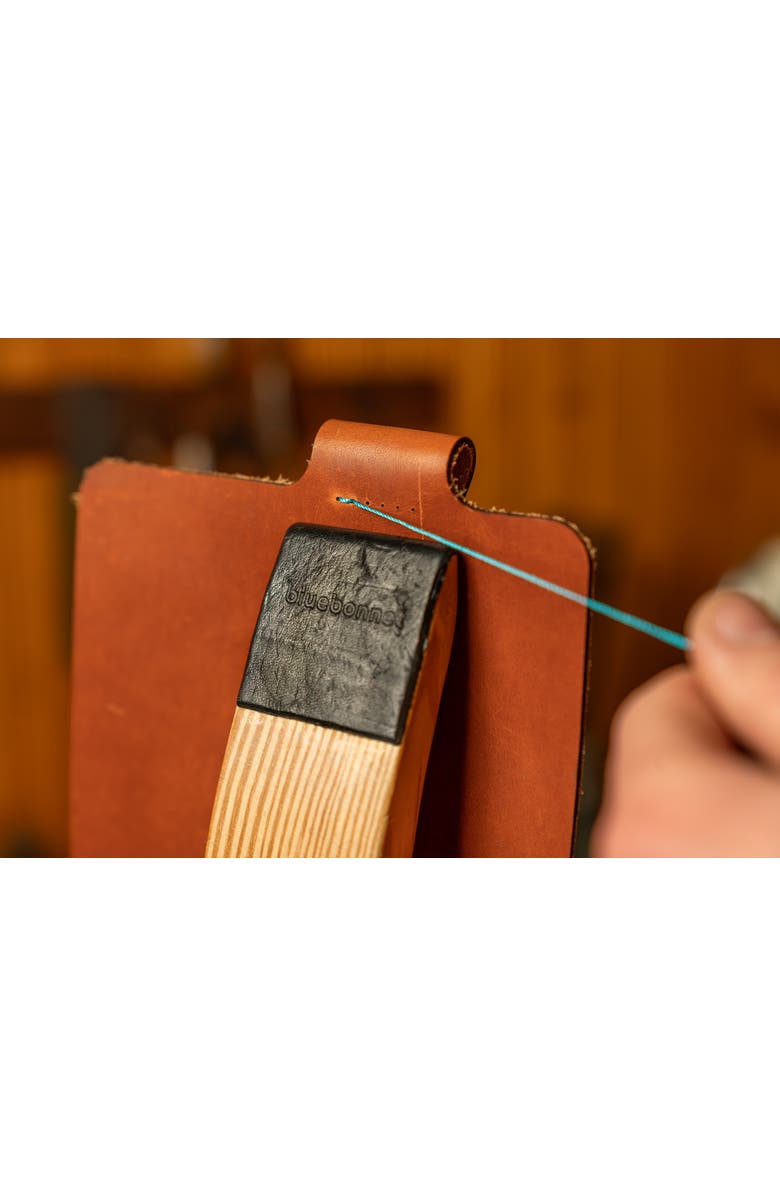 Bluebonnet The Companion Butterfly Close Pocket Leather Journal, Alternate, color, English Tan