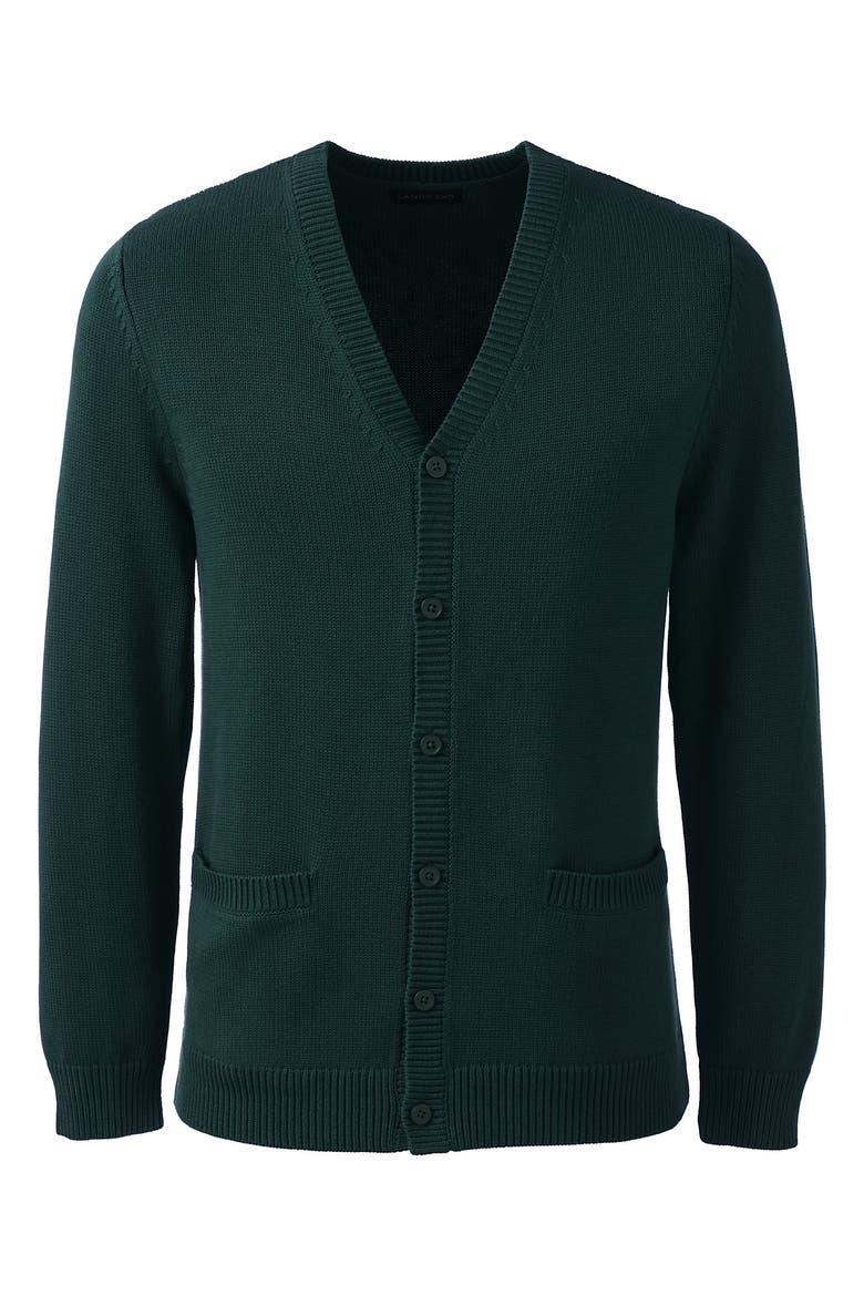 School Uniform  Cotton Modal Button Front Cardigan Sweater, Alternate, color, Evergreen