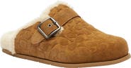 COACH Signature Genuine Shearling Lined Buckle Mule