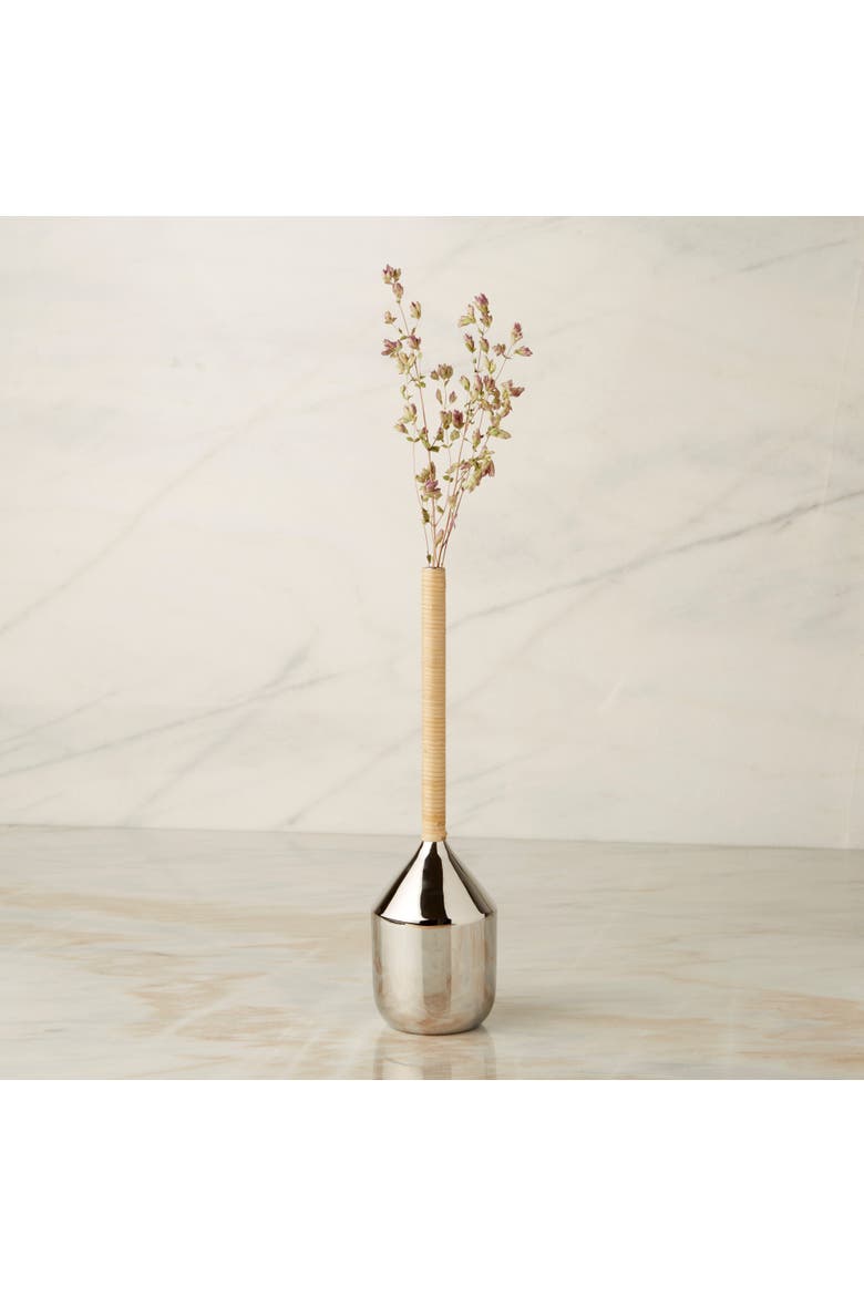 Arendal Rattan Vessel, Tall, Alternate, color, Silver
