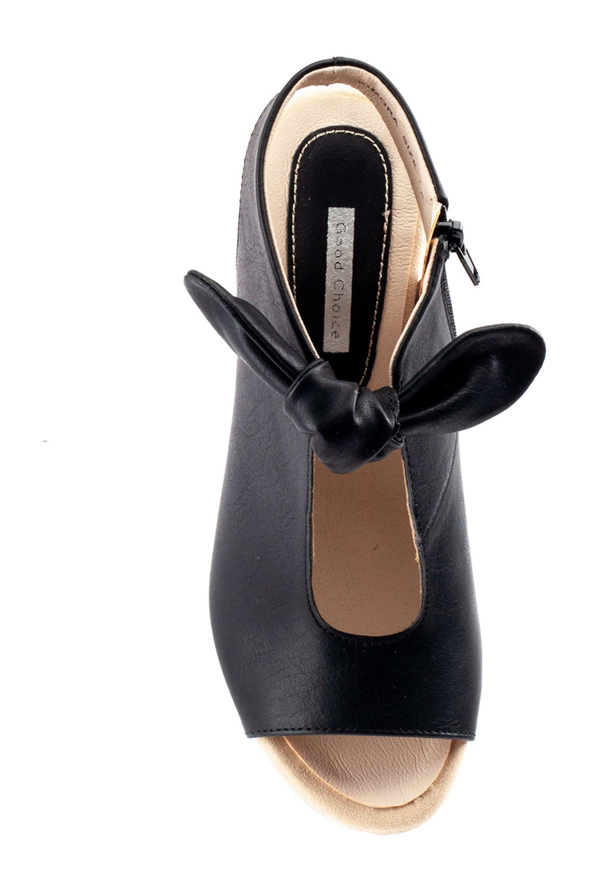 GC SHOES Kimora Bow Block Heel Bootie, Alternate, color, Black