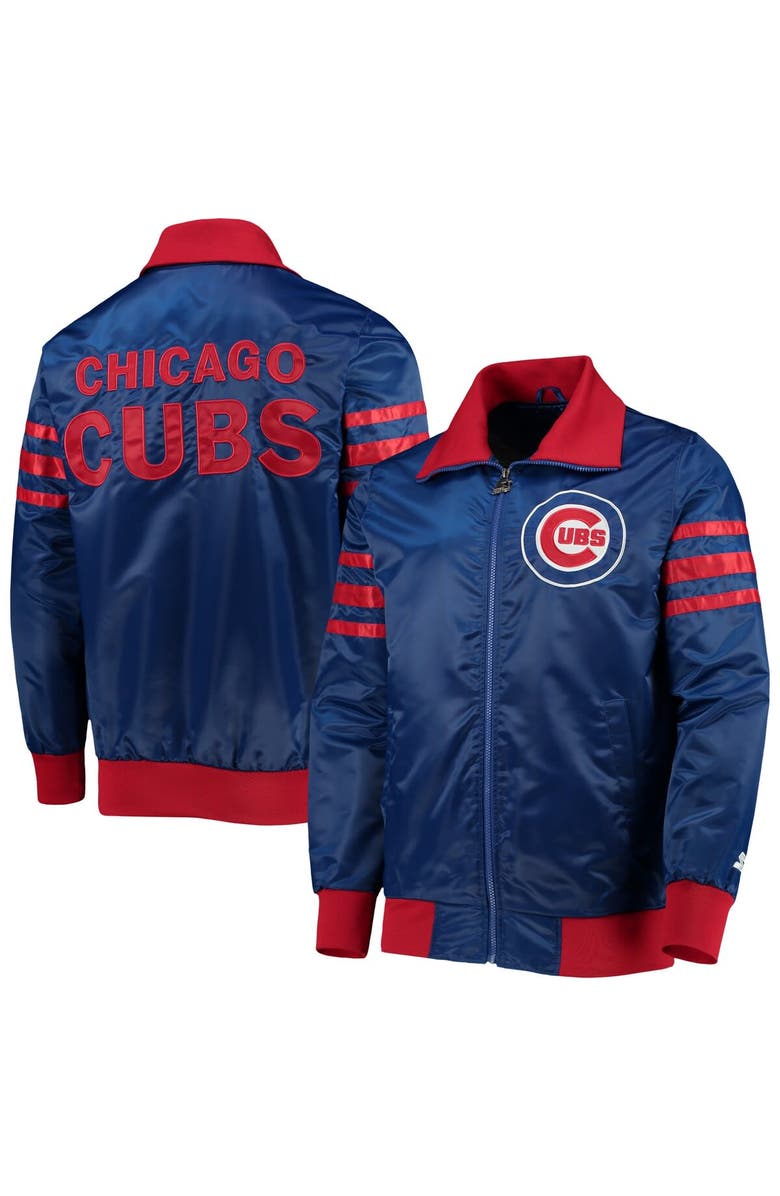 STARTER Men's Starter Royal Chicago Cubs The Captain II Full-Zip Varsity Jacket, Main, color, Royal