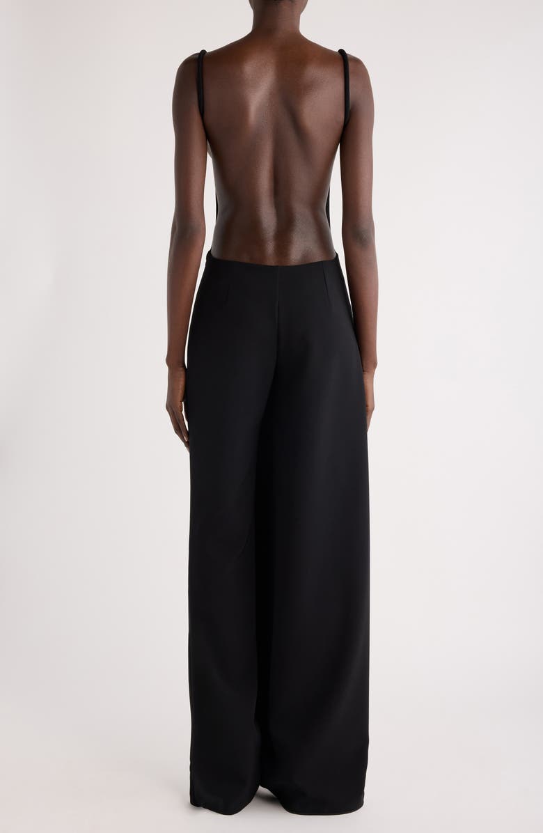 Courrèges Infinity Allover Open Back Crepe Jumpsuit, Alternate, color, 