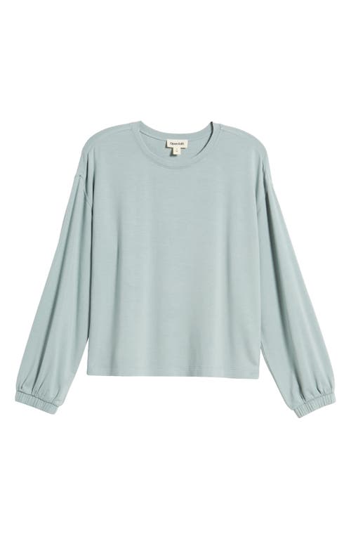 Open Edit Crewneck Lounge Top In Teal Pond