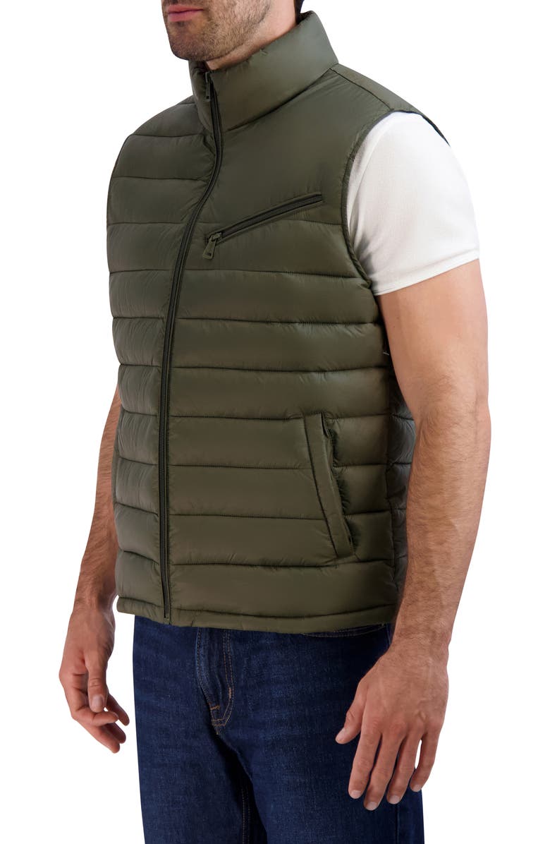 Cole Haan Signature Quilted Puffer Vest, Alternate, color, Army Green