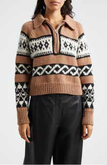 A.L.C. Carter Merino Wool Blend Quarter Zip Pullover