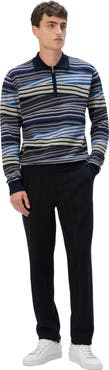 Missoni Long Sleeve Polo With Zip And Striped Zigzag Pattern
