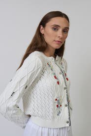 Central Park West Jaden Embroidered Cardi