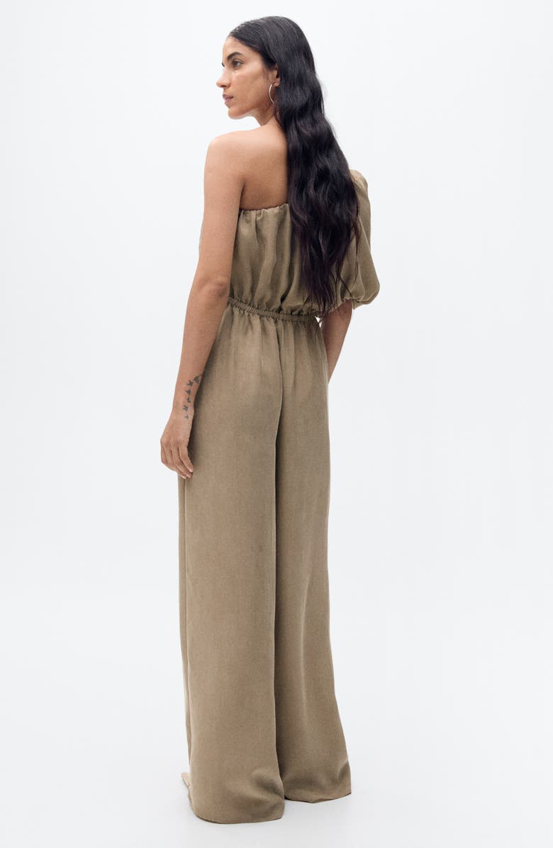 MANGO One-Shoulder Jumpsuit, Alternate, color, 