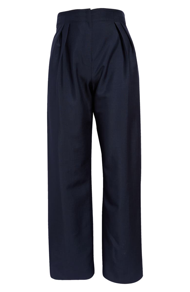 Fendi High Waist Straight Leg Mohair Blend Trousers, Main, color, 