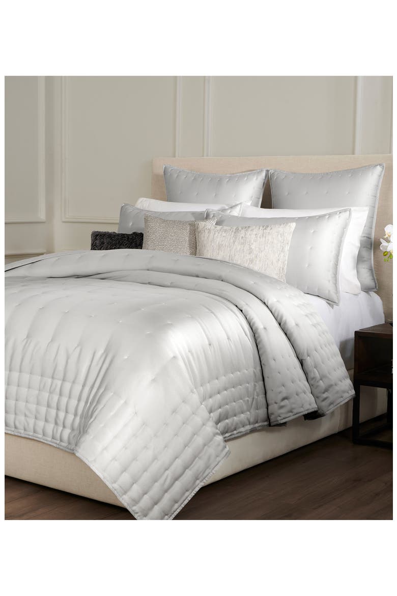 Hammered Silk & Cotton Blend Quilt, Alternate, color, PLATINUM