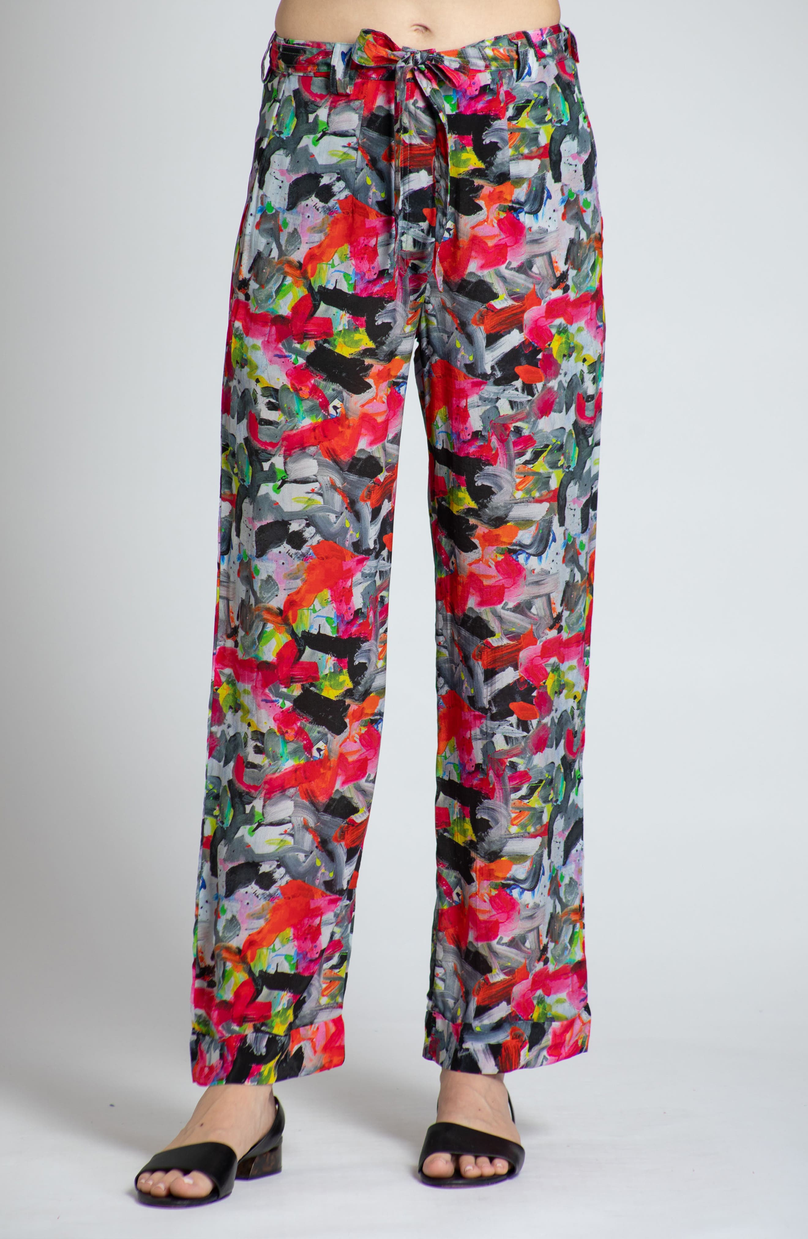 Print Straight Leg Pants
