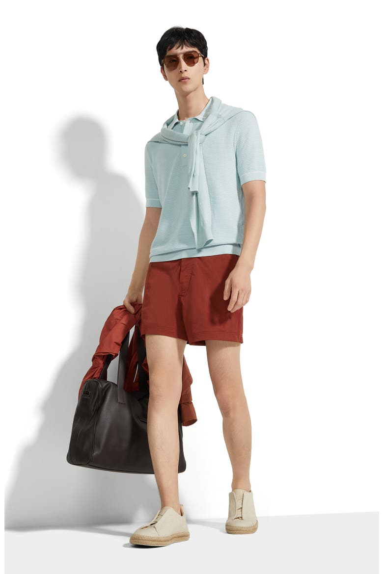 Premium Cotton Waffle Stitch Polo Sweater, Alternate, color, AQUA SOLID