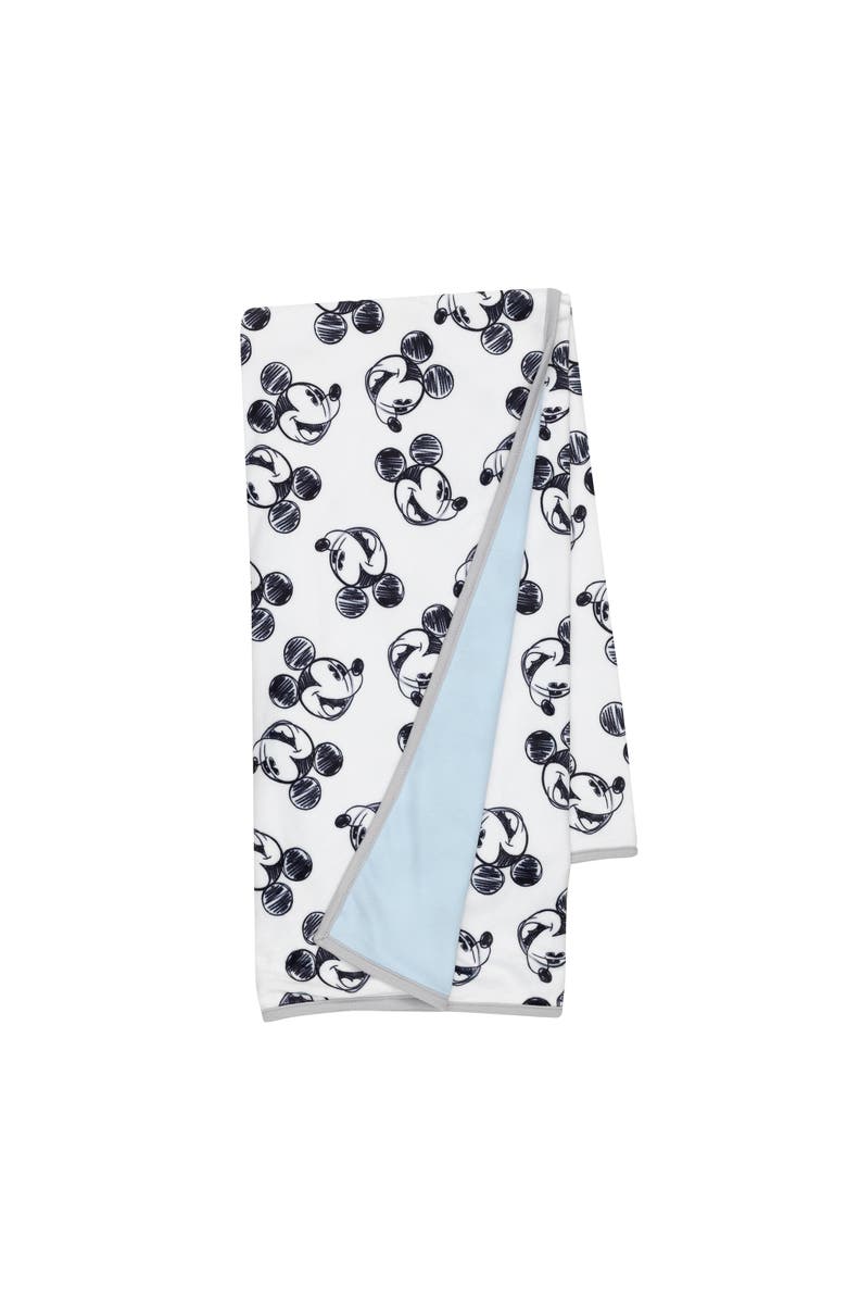 Lambs & Ivy Disney Baby MICKEY MOUSE Baby Blanket - Minky/Jersey, Alternate, color, White