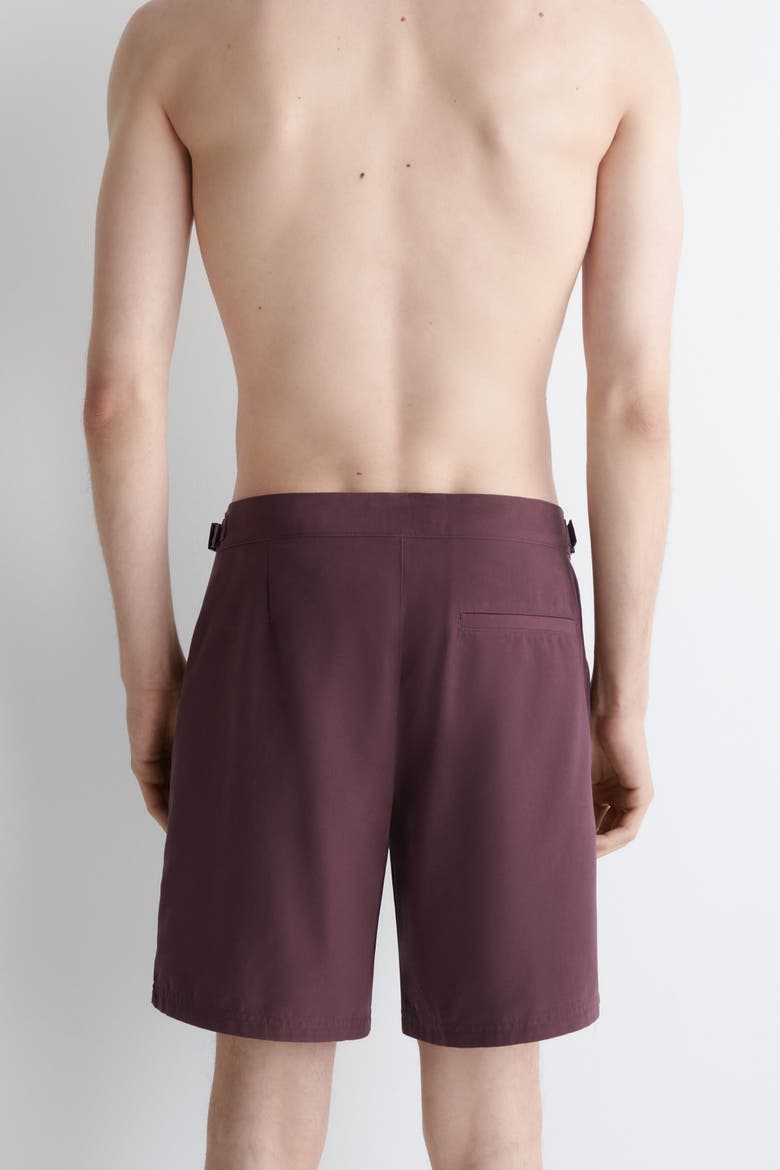 Tailored Swim Shorts, Alternate, color, BURGUNDY