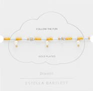 Estella Bartlett Faux Pearl & Flower Miyuki Bracelet