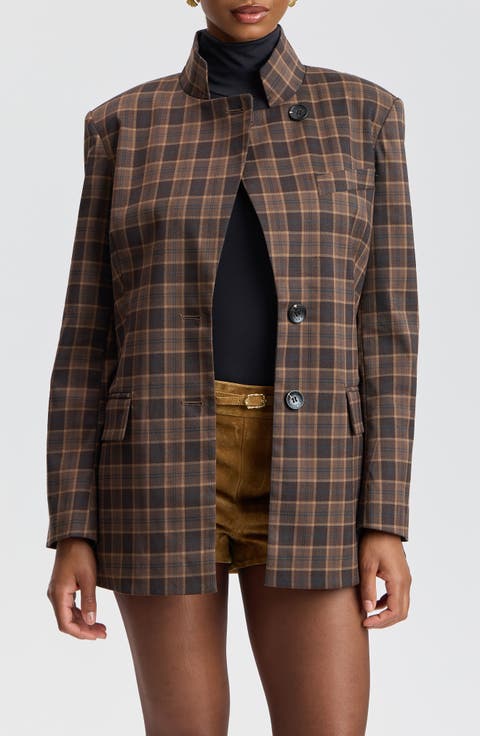 Check Boxy Blazer