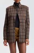 Avec Les Filles Check Boxy Blazer
