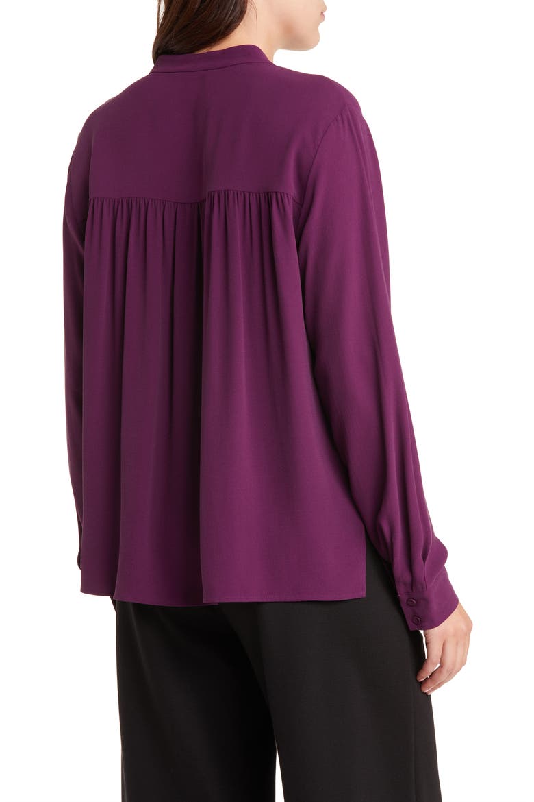 Long Sleeve Silk Blouse, Alternate, color, SWEET PLUM