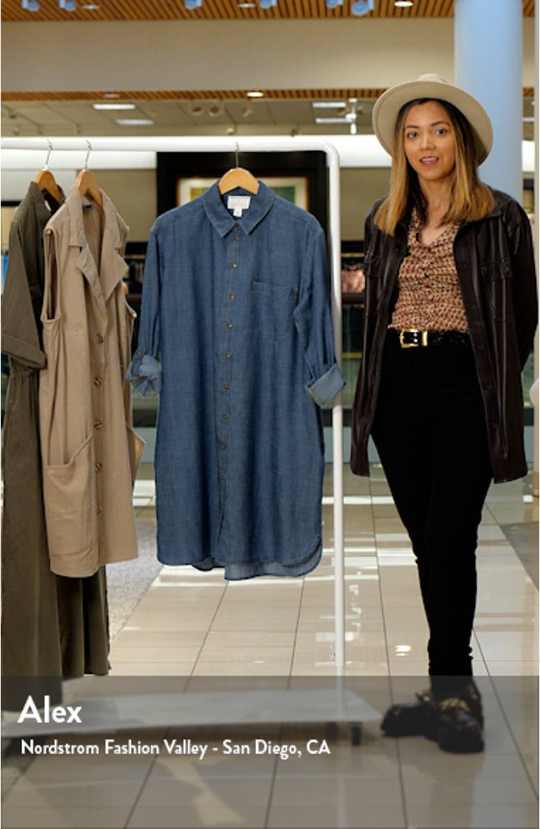 Long Sleeve Chambray Shirtdress, sales video thumbnail