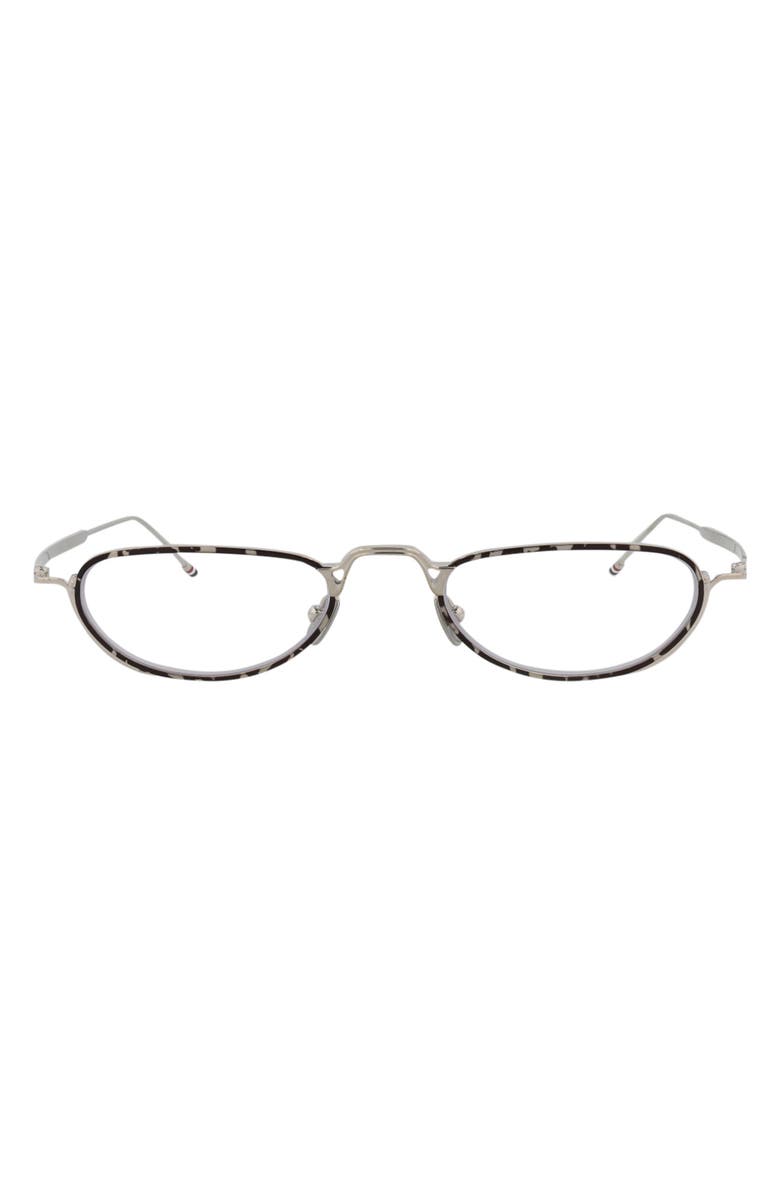 Thom Browne Novelty 50mm Oval Optical Glasses, Main, color, 