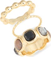 Nordstrom Set of 3 Cabochon Stacking Rings
