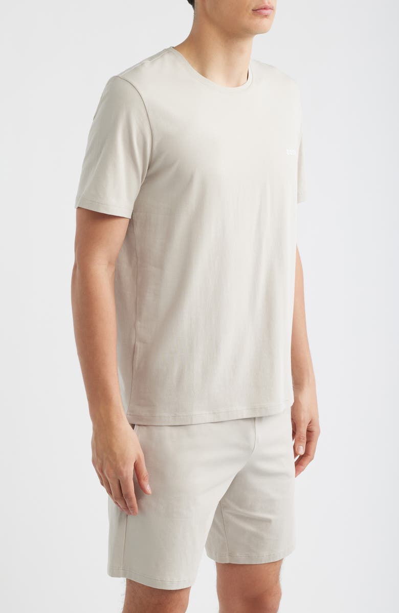 BOSS Mix Match Stretch Cotton Pajama T-Shirt, Alternate, color, Open Grey