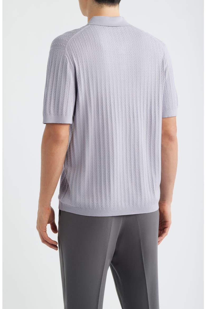 Cable Knit in Light Bilen Polo, Alternate, color, GRAY LILAC