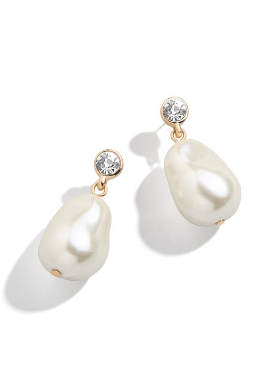 Baublebar Myra Imitation Pearl & Glass Accent Drop Earrings In Pearl